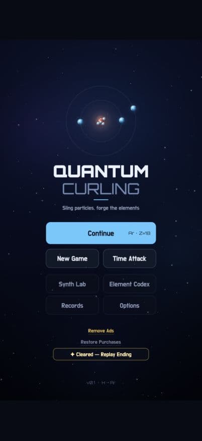 Main menu